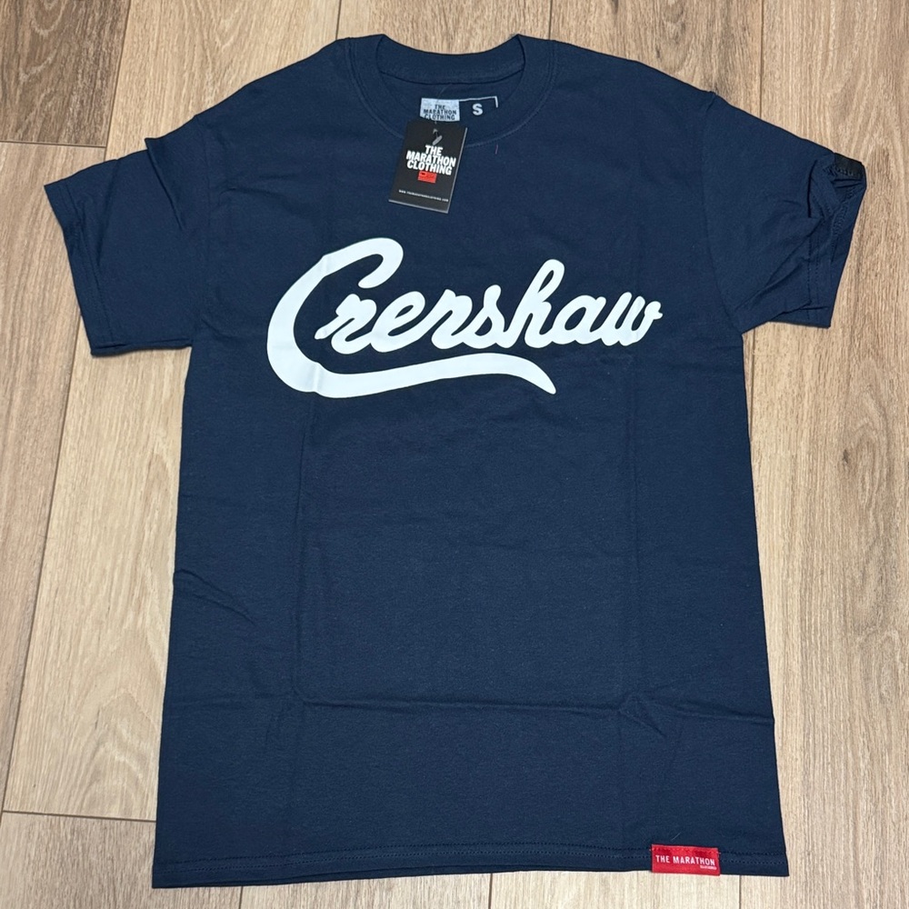 The marathon Clothing NWT S Navy Blue white crenshaw pacsun T-Shirt